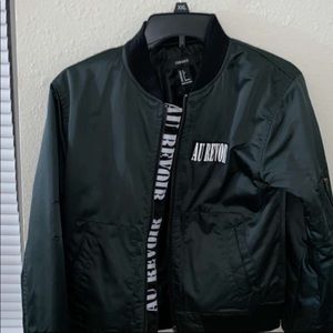 Black bomber jacket